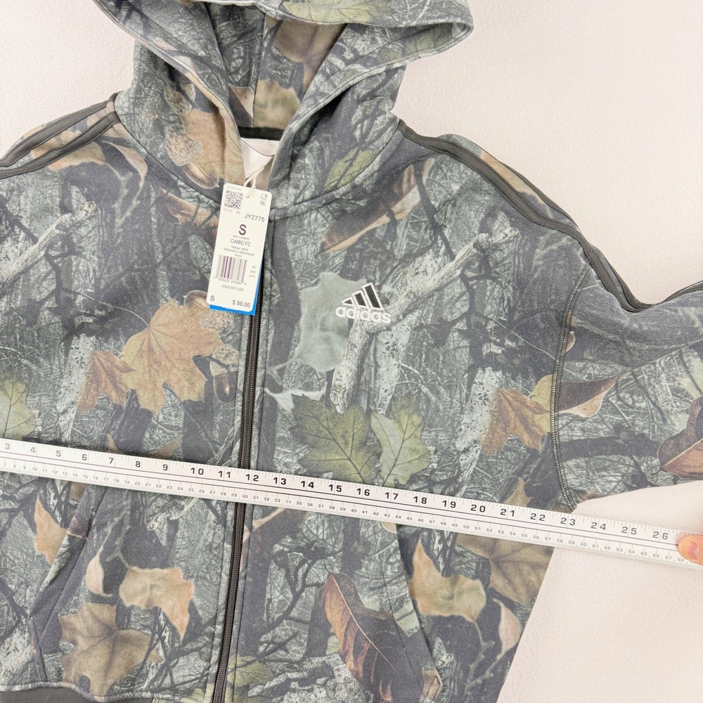 Adidas Camo Hoodie Sweatshirt Size‎ S Mens Full Zip Woodland JY2775 - Picture 10 of 10